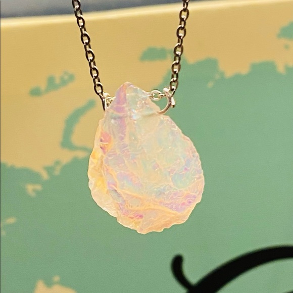 Rose Angel Aura Quartz Necklace Coming Soon - Picture 3 of 7
